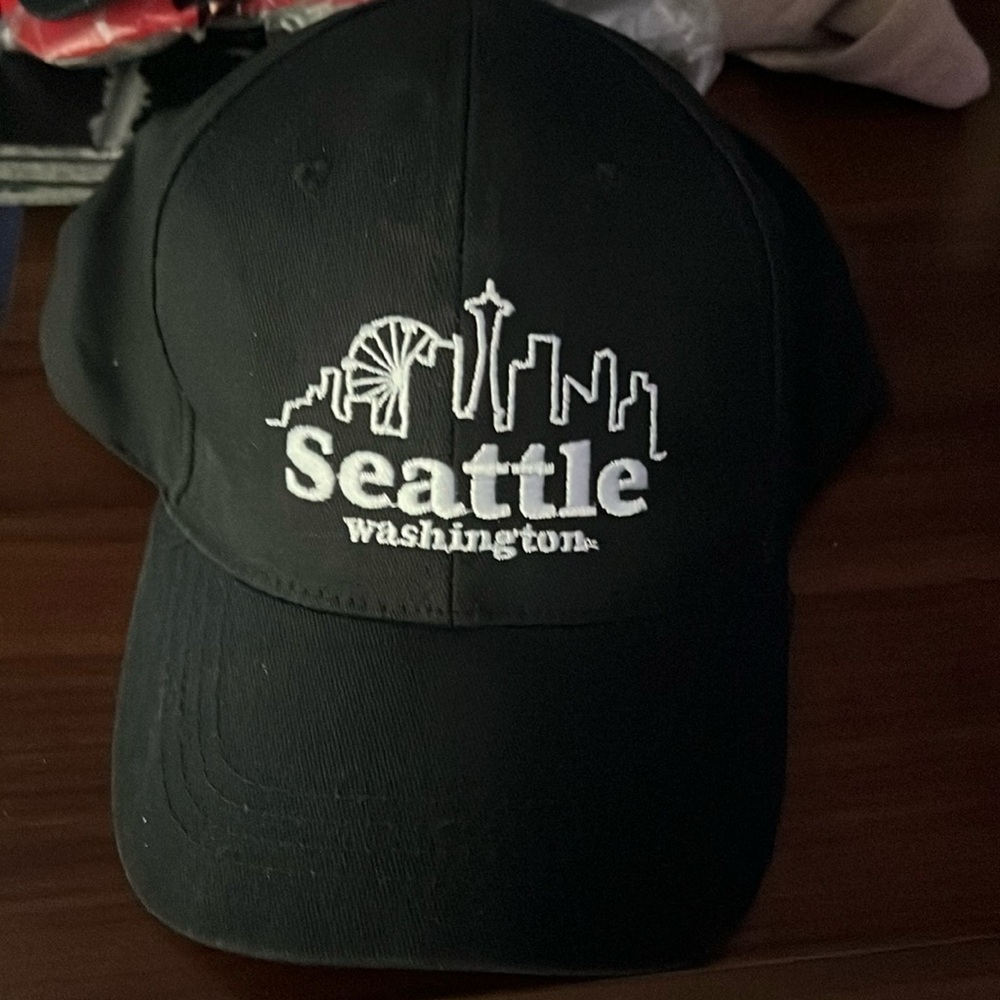 Seattle Washington city hat, black